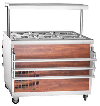 Прилавок для холодных закусок Abat ПВВ(Н)-70ПМ-НШ передвижной для предприятий общественного питания
