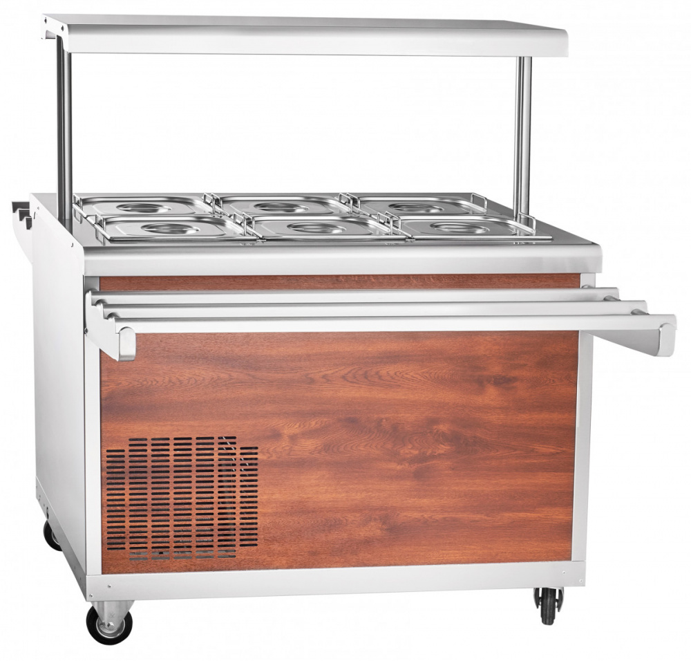 Прилавок для холодных закусок Abat ПВВ(Н)-70ПМ-НШ передвижной для предприятий общественного питания