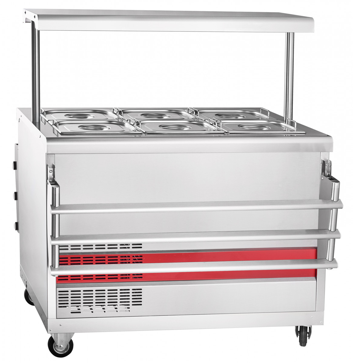 Прилавок для холодных закусок Abat ПВВ(Н)-70ПМ-НШ передвижной для предприятий общественного питания