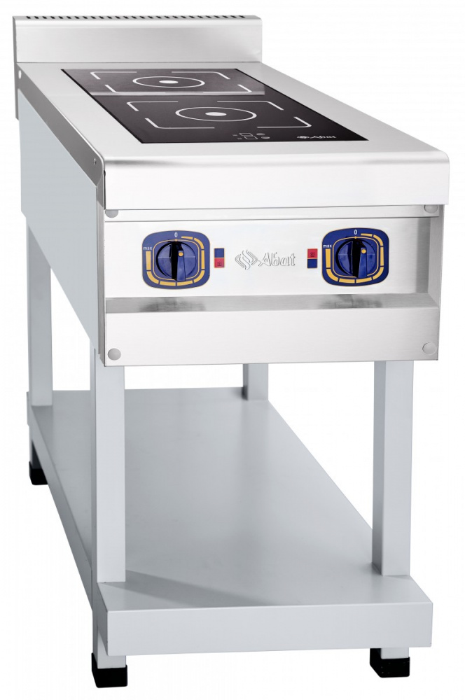 Индукционная плита Abat КИП-2П (сдвоенный индуктор EGO) для предприятий общественного питания