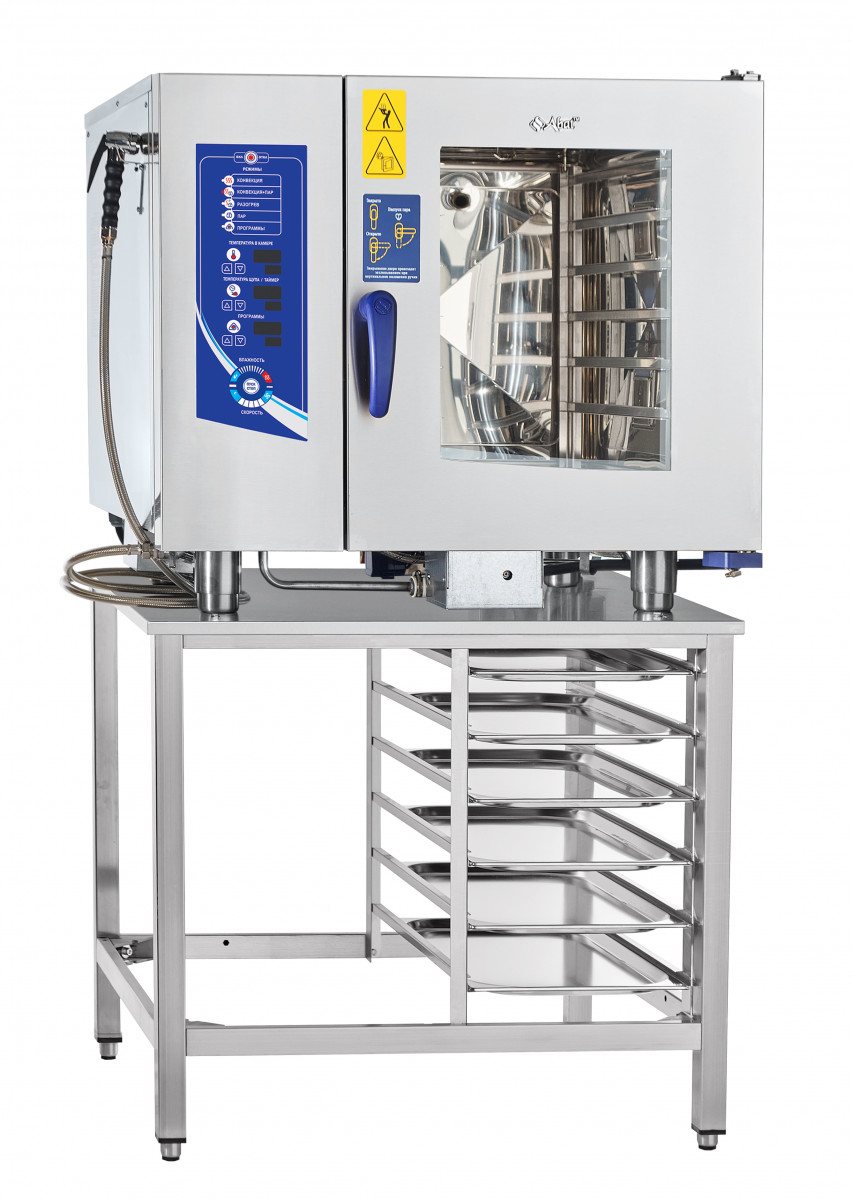 Пароконвектомат Abat ПКА 6-1/1ПМ2 (лицо нерж.) для предприятий общественного питания