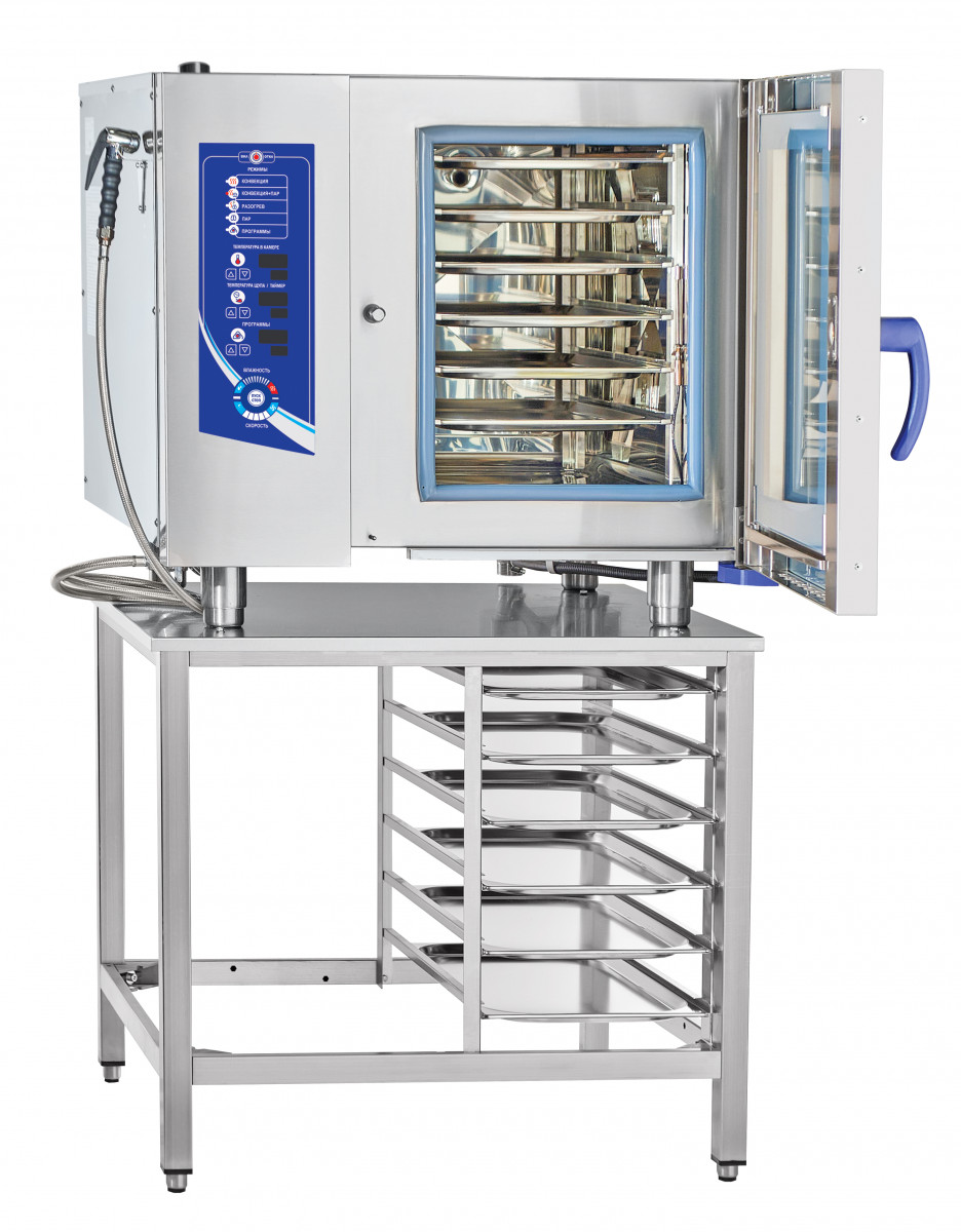 Пароконвектомат Abat ПКА 6-1/1ПМ2 (лицо нерж.) для предприятий общественного питания