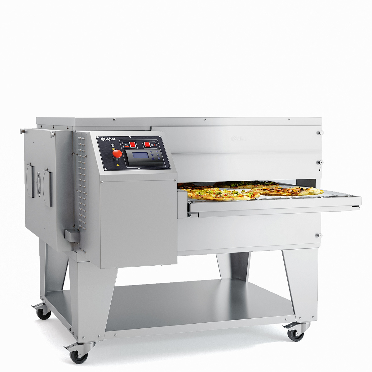 Конвейерная печь для пиццы Abat ПЭК-800 с дверцей для предприятий общественного питания