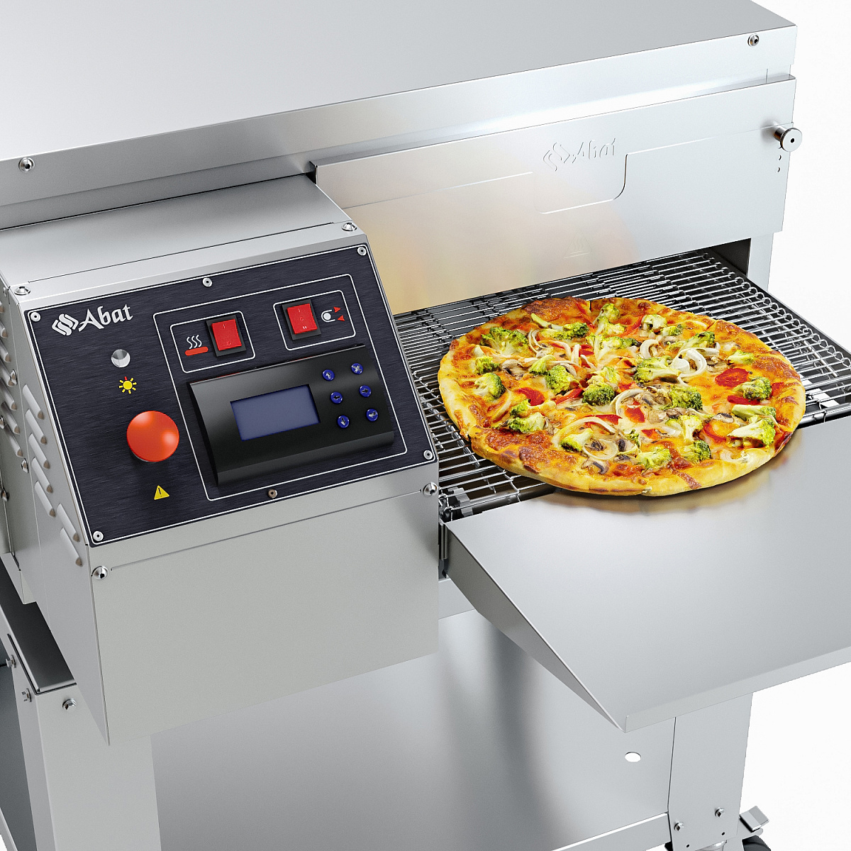 Конвейерная печь для пиццы Abat ПЭК-400 с дверцей для предприятий общественного питания