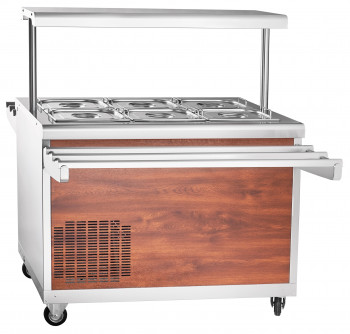 Прилавок для холодных закусок Abat ПВВ(Н)-70ПМ-НШ передвижной для предприятий общественного питания