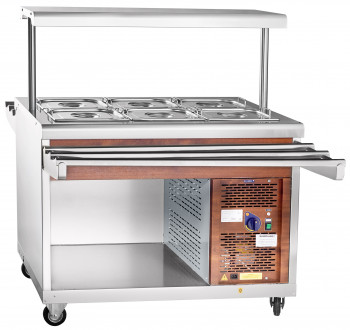 Прилавок для холодных закусок Abat ПВВ(Н)-70ПМ-НШ передвижной для предприятий общественного питания